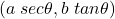 (a \;sec \theta, b\; tan \theta)