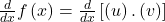 \frac d{dx}f\left(x\right)=\frac d{dx}\left[\left(u\right).\left(v\right)\right]