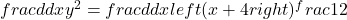 frac d{dx}y^2=frac d{dx}left(x+4right)^frac12