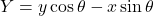 Y=y\cos\theta-x\sin\theta