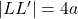 \left|LL'\right|=4a