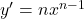 y'=nx^{n-1}