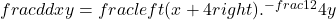 frac d{dx}y=frac{left(x+4right).^{-frac12}}{4y}