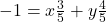 -1=x\frac35+y\frac45