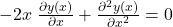  -2x\;\frac{\partial y(x)}{\partial x}+\frac{\partial^2y(x)}{\partial x^2}=0