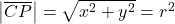 \left|\overline{CP}\right|=\sqrt{x^2+y^2}=r^2