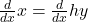 \frac d{dx}x=\frac d{dx}\cosec hy